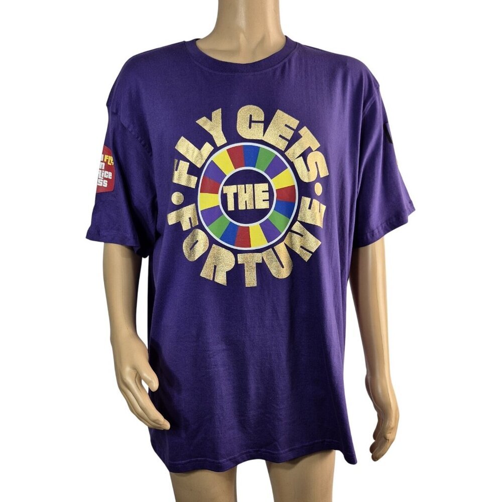 Born Fly Mens T Shirt Size XL Short Sleeve Cotton Flay Gets Fortune Purple (57)
